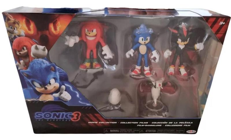 Kit Com 3 Bonecos Coleção Sonic 3 O Filme Sunny 4413